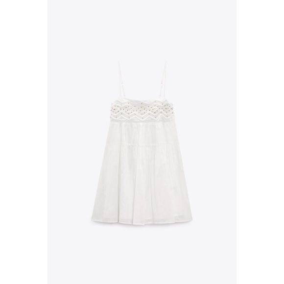 NWT ZARA BEADED MINI DRESS - Picture 9 of 11